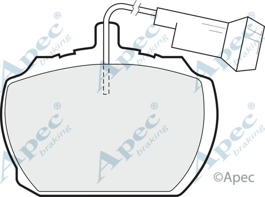 APEC BRAKING Комплект тормозных колодок, дисковый тормоз PAD63